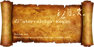 Österreicher Kevin névjegykártya