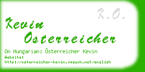 kevin osterreicher business card