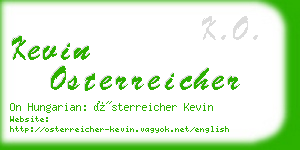 kevin osterreicher business card